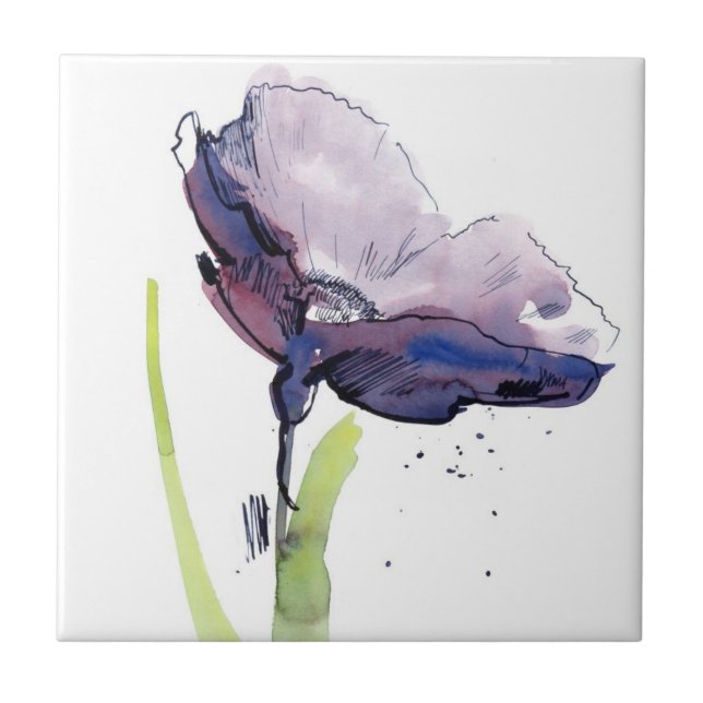 Design floral do verão com abstrato pintado à mão (Frente)