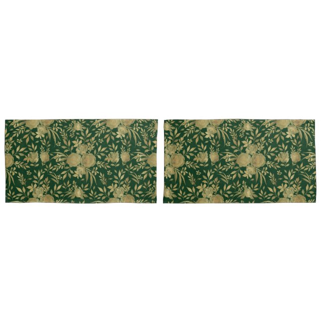Design Floral dos Rosas Verdes Elegantes (Frente - conjunto)