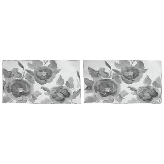 Design Floral Elegante Em Cinza (Traseira-Conjunto)