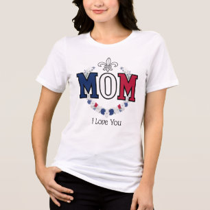 Design Floral MOM nas Cores de Sinalizador Frances
