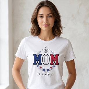 Design Floral MOM nas Cores de Sinalizador Frances