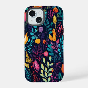 design Floral Multicolorido do iPhone 15 Capa de t