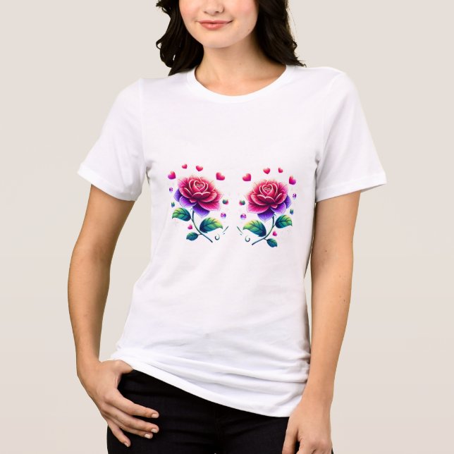 Design Floral Romântico Twin Bloom (Frente)