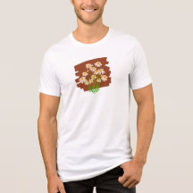 Design floral russo sobre fundo castanho
