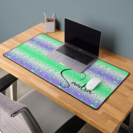 Design Floral Verde-Azul e Azul