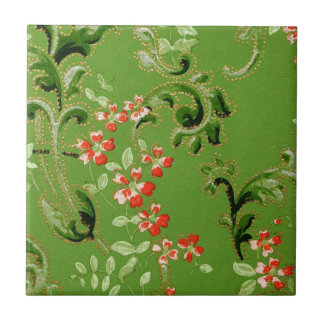 Design floral verde do vintage