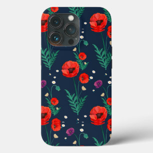 Design Floral Vermelho capas de iphone de Casquilh