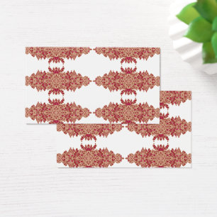Design floral vermelho e laranja com gráfico ornam