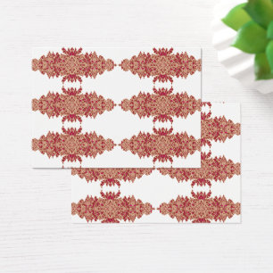 Design floral vermelho e laranja com gráfico ornam