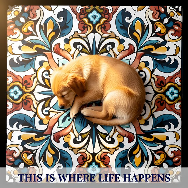 Design Floral vibrante em Azulejos cerâmicos intri (Criador carregado)