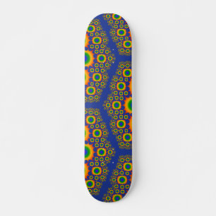 Design Fractal Arco-íris: Skateboard Personalizado