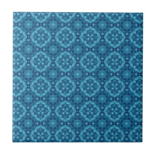 Design geométrico azul e branco T011