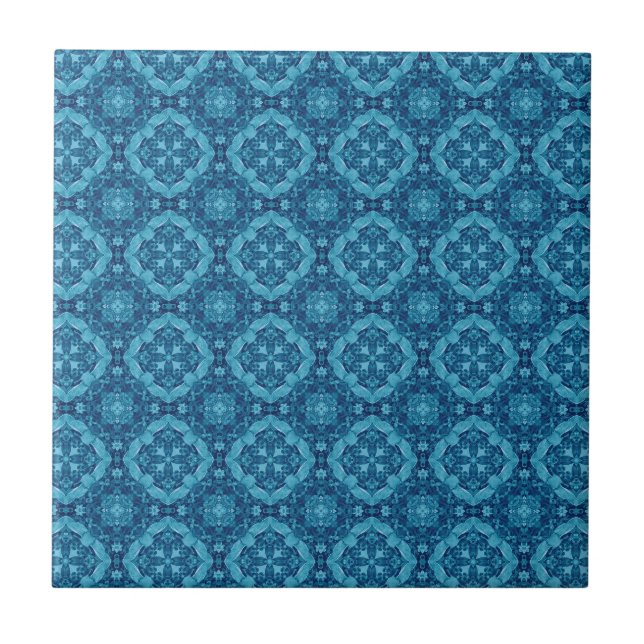 Design geométrico azul e branco T011 (Frente)