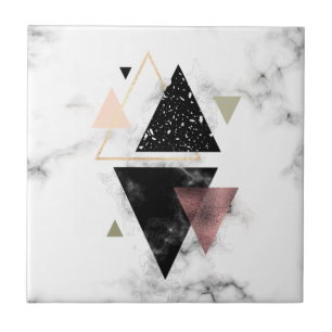 Design geométrico de mármore do metal