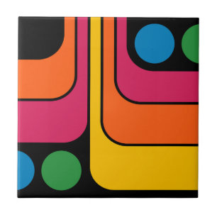 Design Geométrico Estilo Retro Mod Anos 70