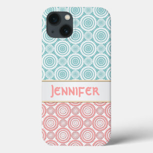 Design Geométrico Feminino Personalizado Aqua e Ro