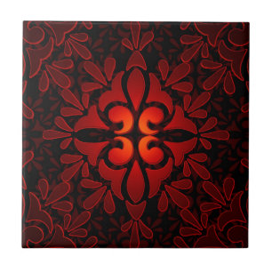Design Geométrico Moderno Laranja Vermelho Preto