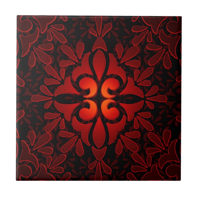 Design Geométrico Moderno Laranja Vermelho Preto (Frente)