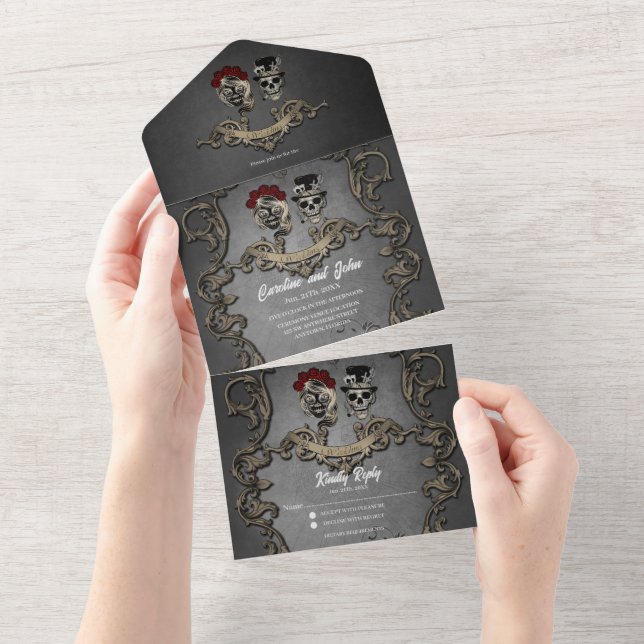 Design gótica com crânios legal f (Aba destacável)