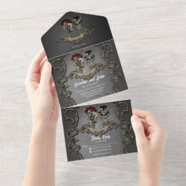 Design gótica com crânios legal f