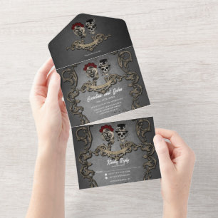 Design gótica com crânios legal f