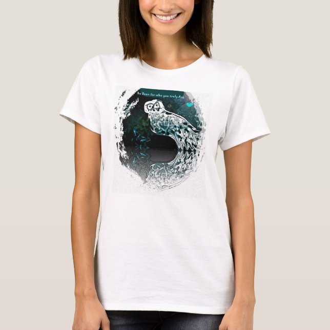 Design gráfico da coruja nevado com a camisa das (Frente)