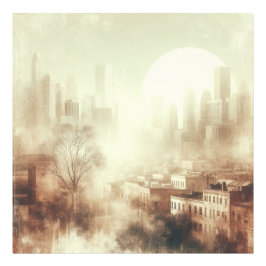 Design Gráfico de Foto Antiga da Cidade