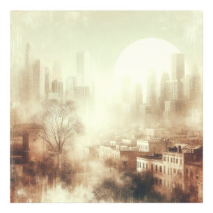 Design Gráfico de Foto Antiga da Cidade