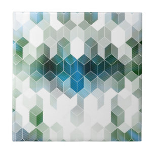 Design gráfico do cubo azul Funky