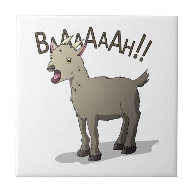 Design gritando do macarronete do Doodle da cabra (Frente)