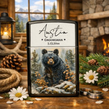 Design Impresso de Noivo Rustico com Urso