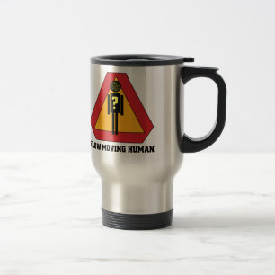 Design lento da caneca de viagem dos seres humanos