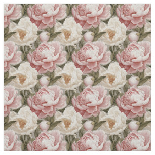 Design Linen Upholstery, Tecido de Peonies Grandes