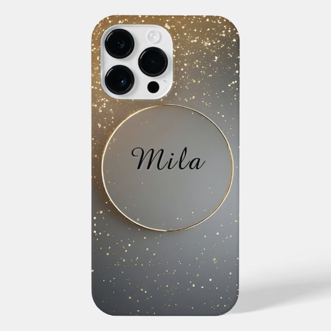 Design Minimalista Circular Dourado (Verso)