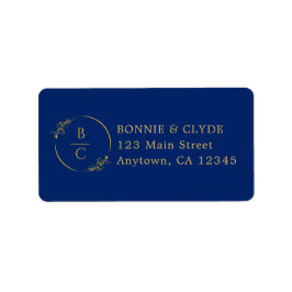 Design Minimalista de Etiqueta de Envio Azul-Marin