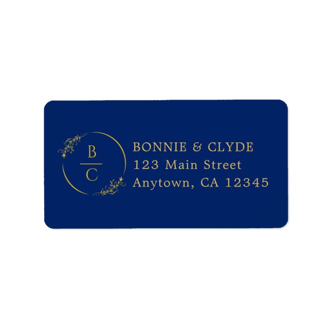Design Minimalista de Etiqueta de Envio Azul-Marin (Frente)