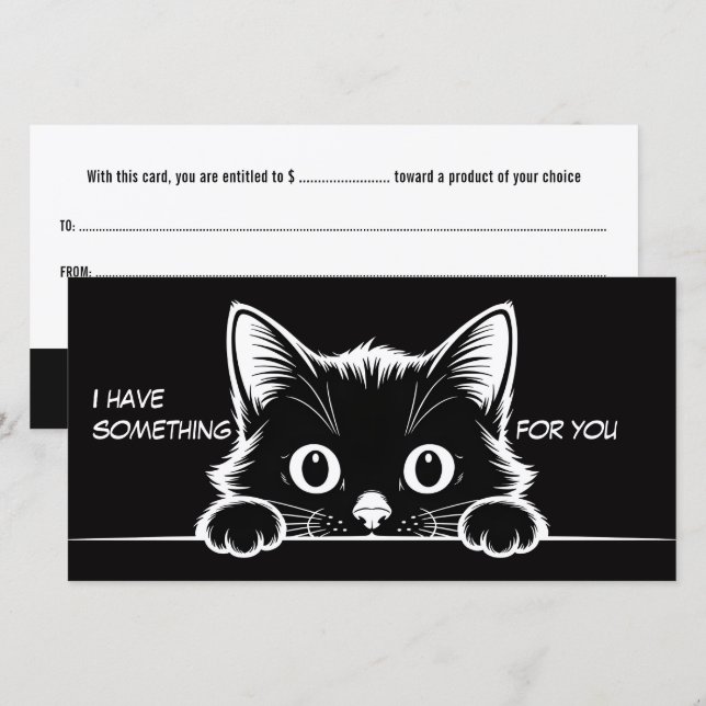 Design Minimalista de Gatinho Fofo - GATO 1 (Frente/Verso)