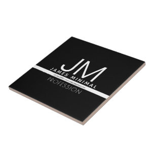Design Minimalista Profissional Moderno Preto e