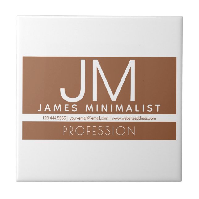 Design mínimo profissional moderno | Castanho e Br (Frente)