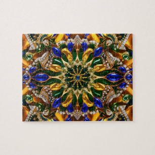 Design moderna quebra-cabeça abstrato Brasil Cores