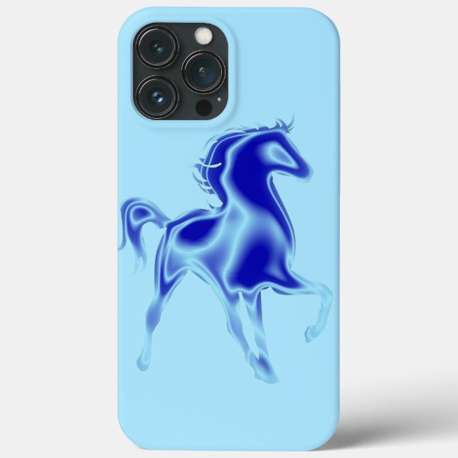 Design Moderno de Cavalo Azul (Verso)