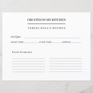 Design Moderno de Receitas da Minha Cozinha