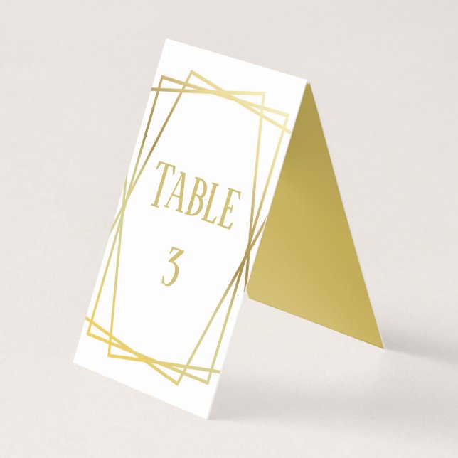 Design Moderno - Número da Mesa (Verso)