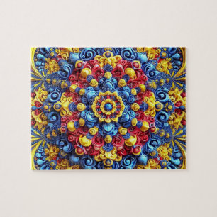 design moderno quebra-cabeça abstrato de em cores
