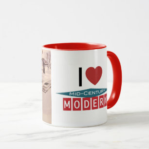 Design moderno retro - amor MCM de I caneca de 11