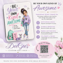 Design Motivacional de Garota Adolescente Fofa e E
