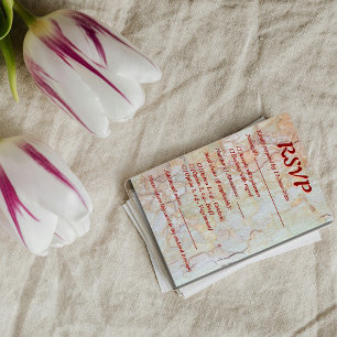 Design natural RSVP de casamento russo