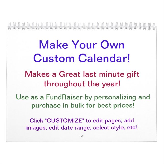 Design O Seu Próprio Calendário ~ Faça O Seu Própr (Capa)