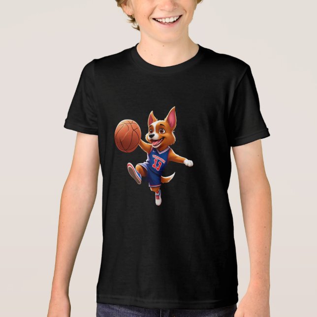 Design of a dog playing basketball (Frente)