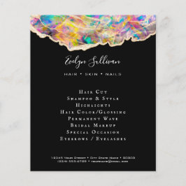 design opal no folheto preto